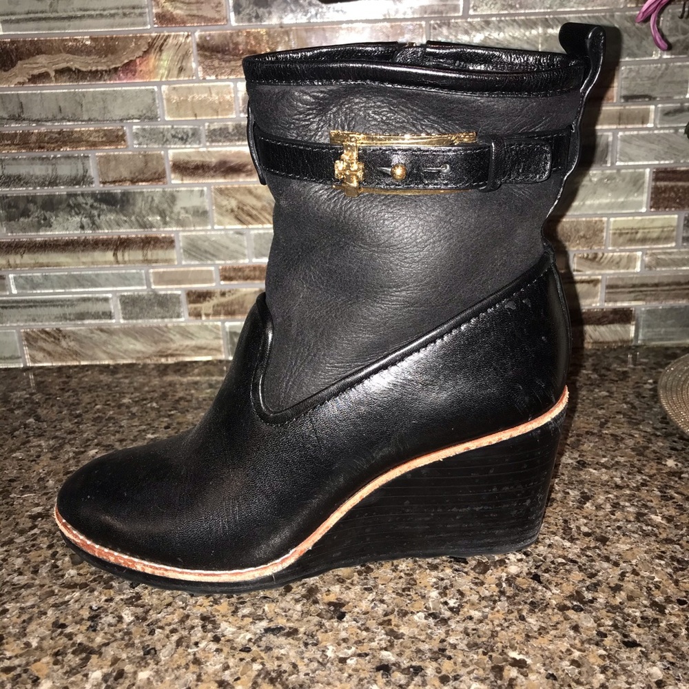 Tory Burch Ankle Wedge Boots